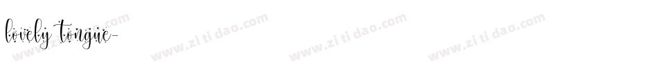 lovely tongue字体转换